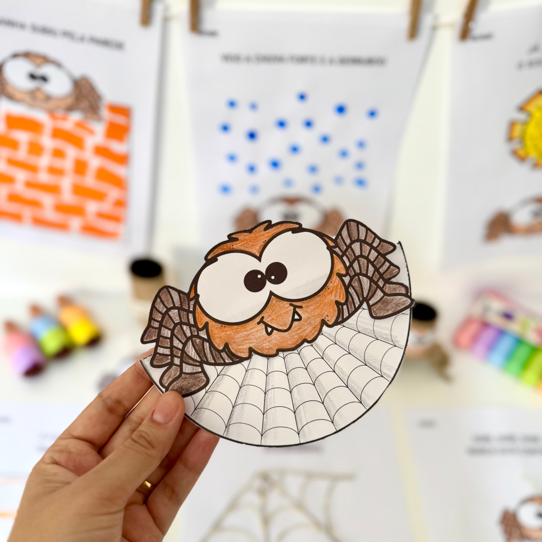 🎨 Kit de Atividades de Artes – Tema Dona Aranha 🕷️
