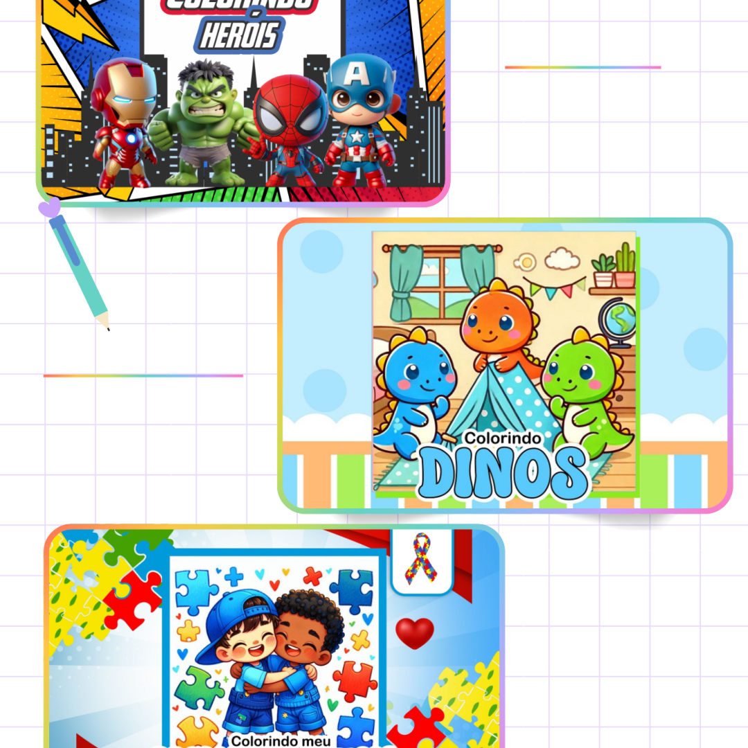 Combo Mundo Azul - Livros Para Colorir (PDF)